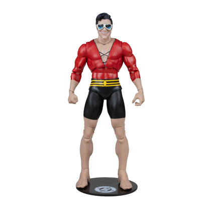 Plastic Man DC Multiverse 7-Inch Figure — Front View on DC Logo Display Base