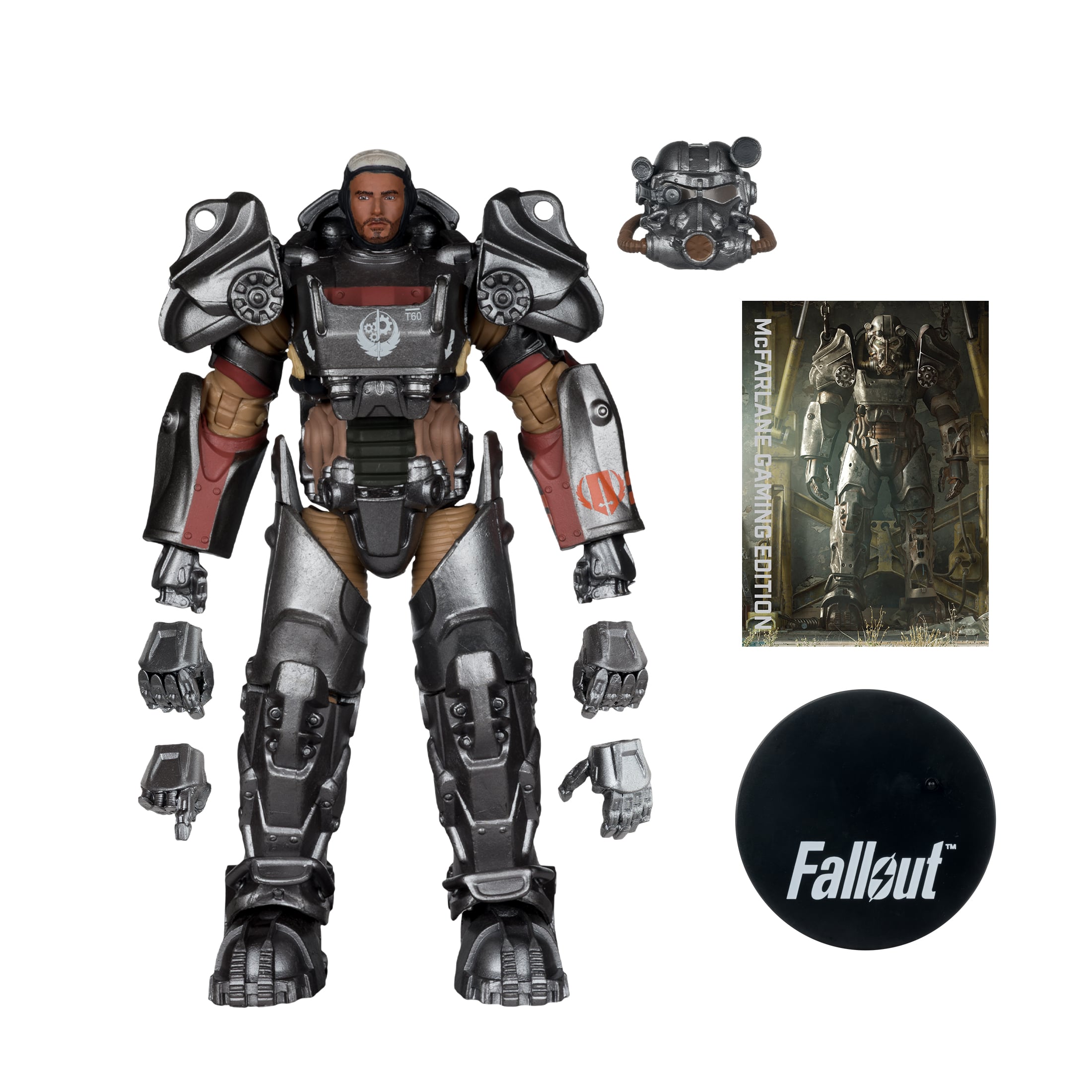 Paladin Danse Fallout 4 Gaming Edition 7-Inch Figure — Accessories Included Layout with Art Card and Base