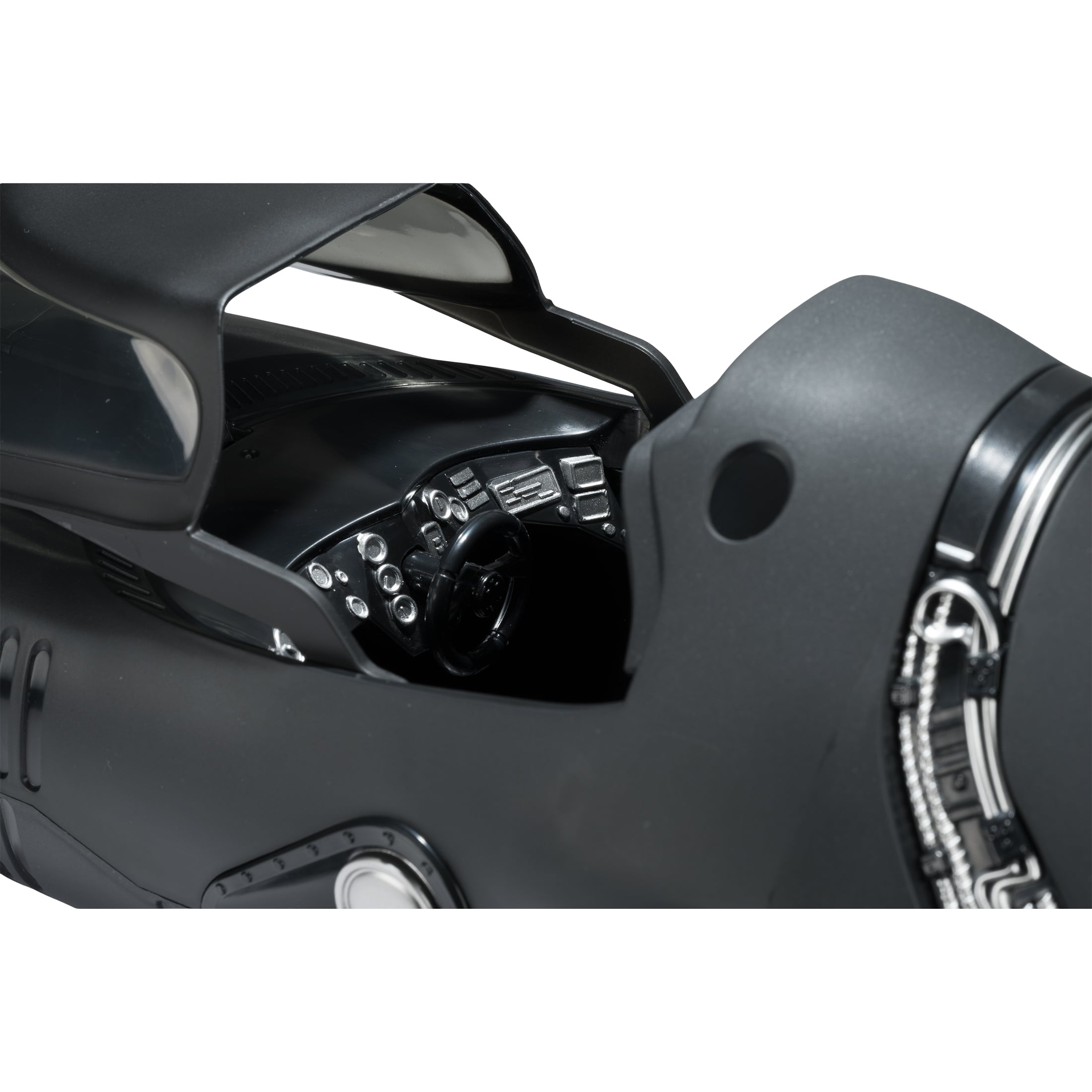Batmissile Batman Returns DC Multiverse Vehicle — Interior Detail showing dashboard and steering wheel