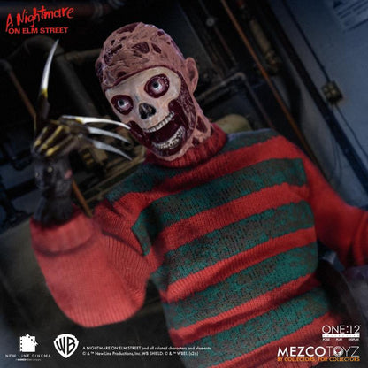 Freddy Krueger One:12 Collective 6-Inch Figure — Skull Faceplate Head Portrait Close-Up