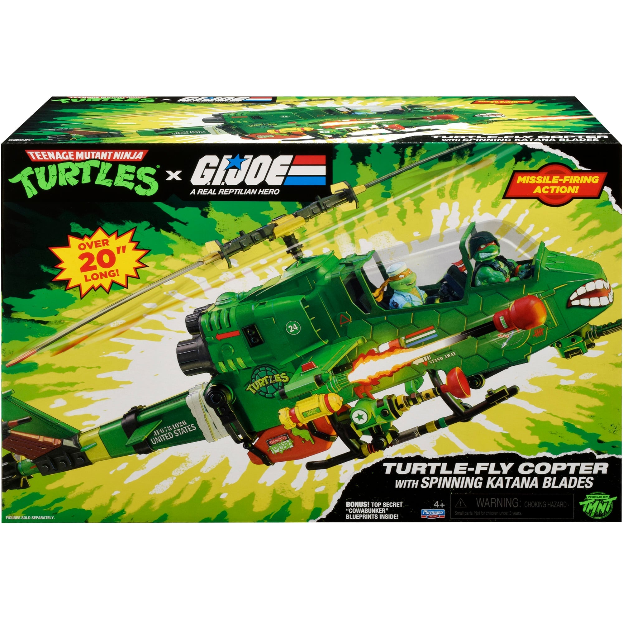 Turtle-Fly Copter TMNT x G.I. Joe — Box Front Packaging Art