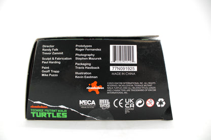 Casey Jones Ultimate Mirage Comics TMNT 7-Inch Figure — Package Detail with Credits, Barcode, and NECA Branding on Box Bottom