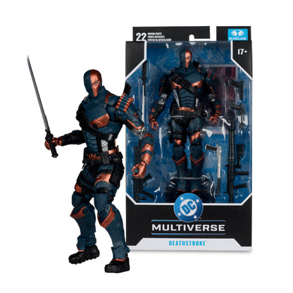 Deathstroke DC Multiverse 7-Inch Figure — Out of Box Next to Sealed Package