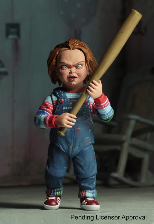 Chucky Child's Play Ultimate 4-Inch Figure — Angry Head Sculpt Wielding Baseball Bat Alternate Angle
