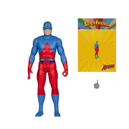 The Atom DC Retro Super Friends 6-Inch Figure — Contents Display with Art Card and JLA Radio