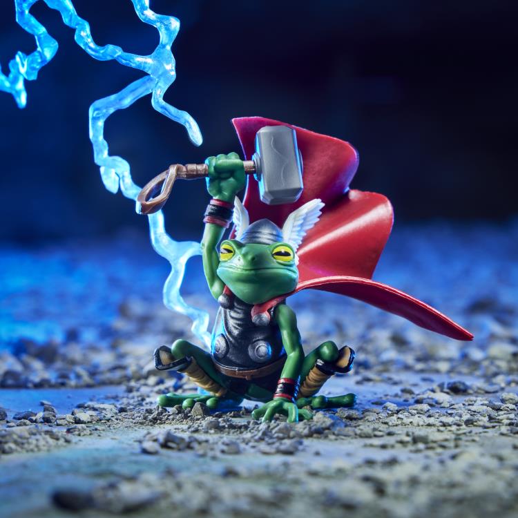 Throg Marvel Legends Maximum Series Figure — Close-Up Figure Detail with Lightning Effect