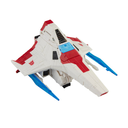 Starscream Shattered Glass Voyager 7-Inch Figure — Cybertronian Jet Mode with Energon Swords White Background