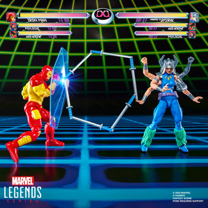 Iron Man & Spiral Marvel Legends Two-Pack — Fighting Game HUD Force Field Scene