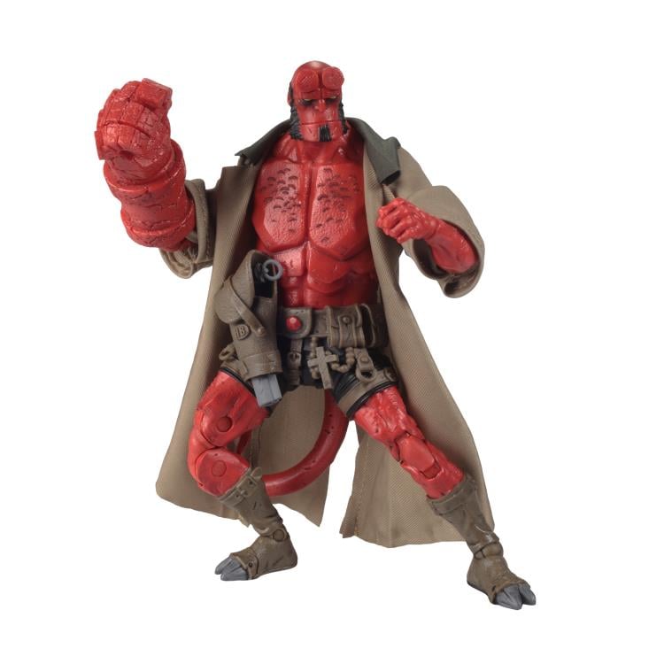 Hellboy McFarlane Collector Edition 7-Inch Figure — Front View with Pistol on White Background