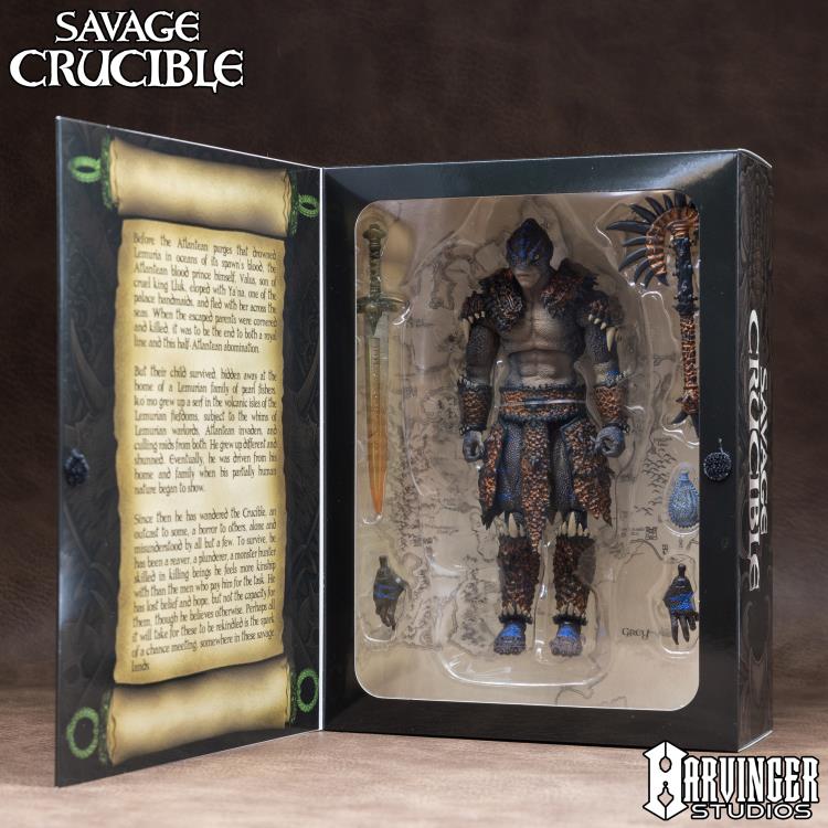 Ko'Mo of the Isles Savage Crucible 6-Inch Figure — Package Detail Open Window Box Interior