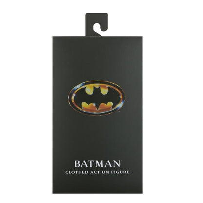 Batman 1989 NECA 8-Inch Clothed Figure — Box Front with Batman Logo Slipcover