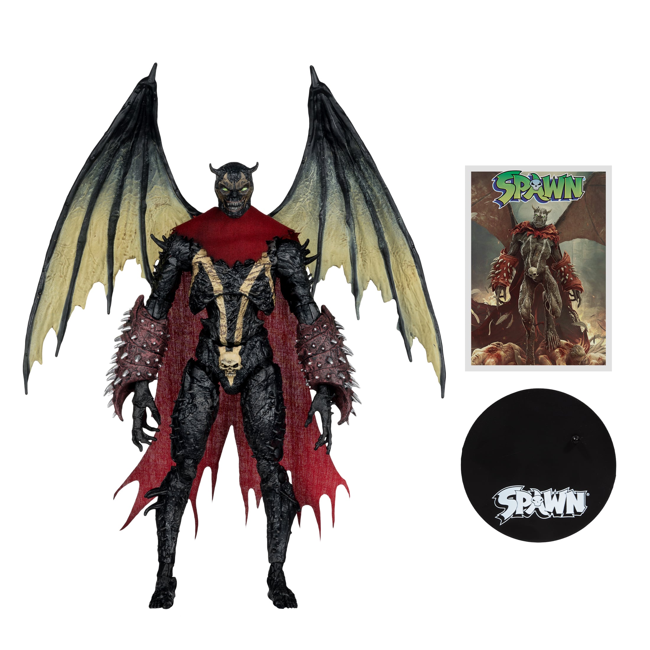 Nightmare Spawn Classic 7-Inch Figure — Accessories Included Showing Figure Base and Collectible Art Card
