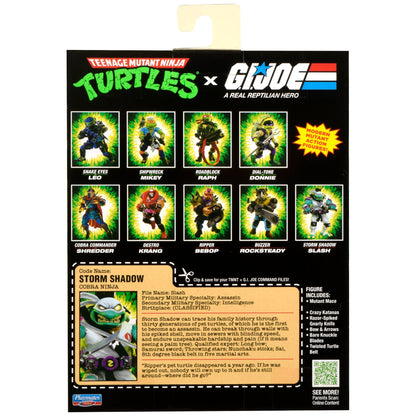 Slash Storm Shadow TMNT x GI Joe 4.5-Inch Figure — Box Back with Full Wave Lineup
