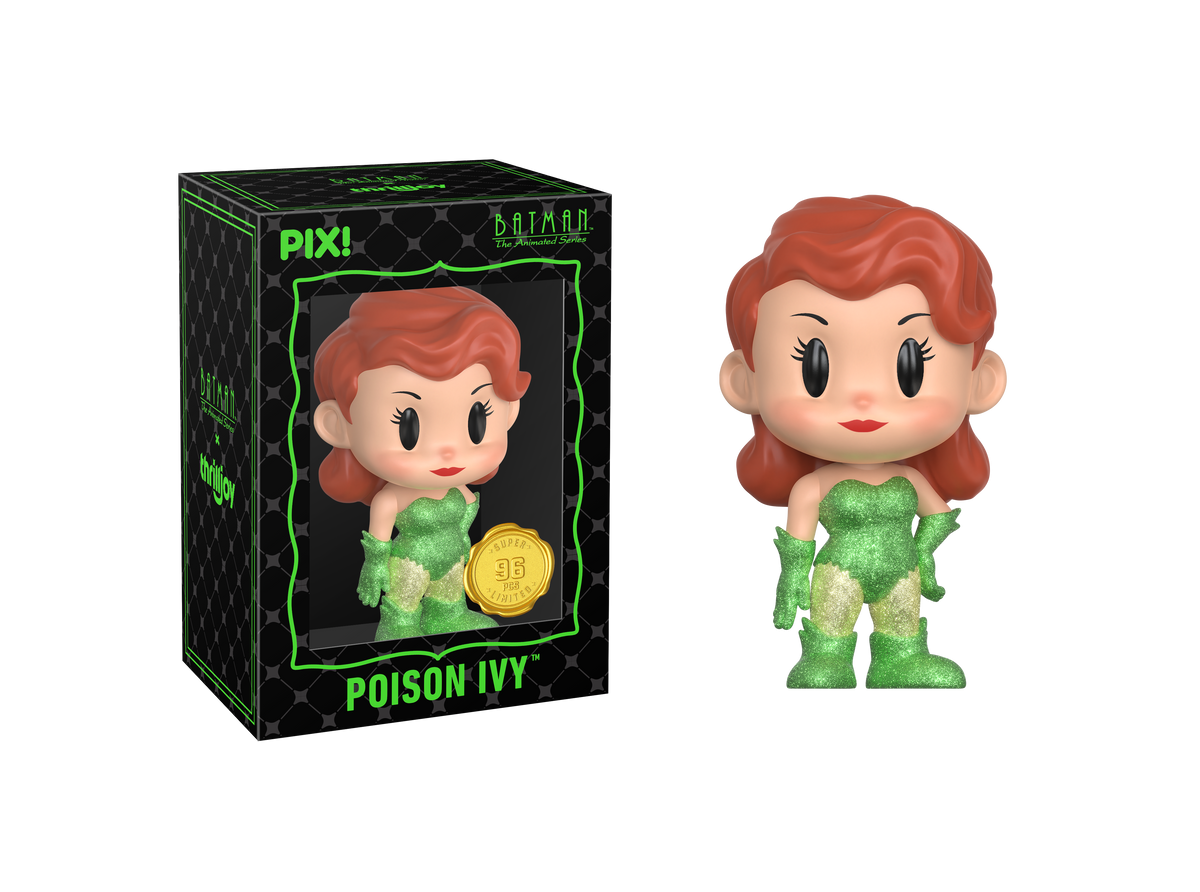 Poison Ivy Batman: The Animated Series PIX! Limited Edition Figure — Box Packaging and Out of Box Front View with Super Limited 96 Pcs Medallion