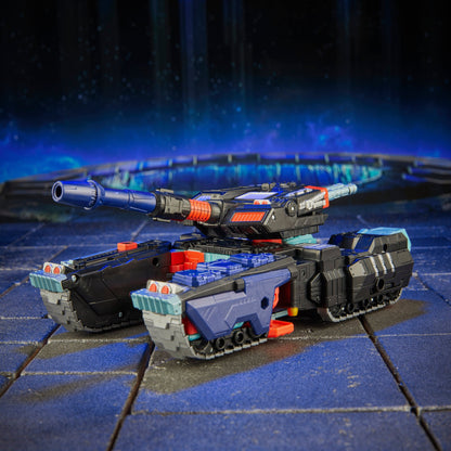 Megazarak Age of the Primes Leader Class — Tank Mode Front Three-Quarter View