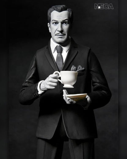 Vincent Price NECA Ultimate 7-Inch Figure — Figure Detail Holding Teacup and Saucer Close-Up