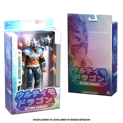 Ultimo Dragon Legends of Lucha Libre 6-Inch Figure — Box Front and Box Back Detail