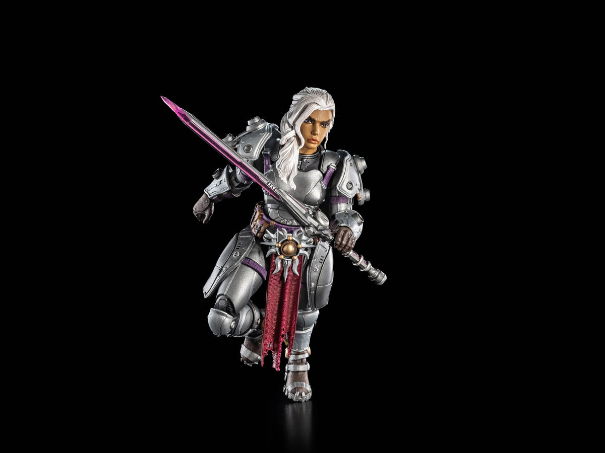 Arch General Honora Cosmic Legions 6-Inch Figure — Articulation Pose in Running Crouch with Charged Sword