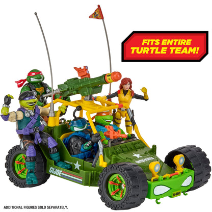 TMNT x G.I. Joe A.W.E. Shell-Striker — Back View with Full Turtle Team Loaded Fits Entire Turtle Team Callout