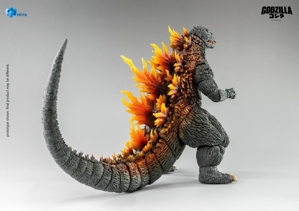 Godzilla 2000 Millennium Exquisite Basic 7-Inch Figure — Back View Highlighting Translucent Dorsal Fin Parts