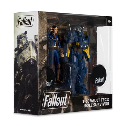 T-60 Vault Tec & Sole Survivor Fallout 7-Inch Two-Pack — Box Side View Angle