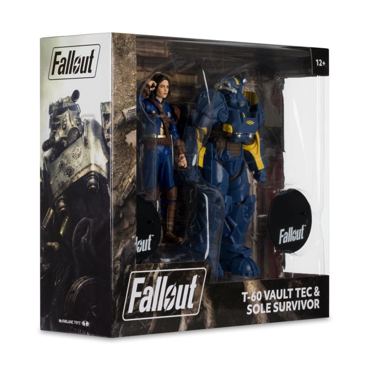 T-60 Vault Tec & Sole Survivor Fallout 7-Inch Two-Pack — Box Side View Angle