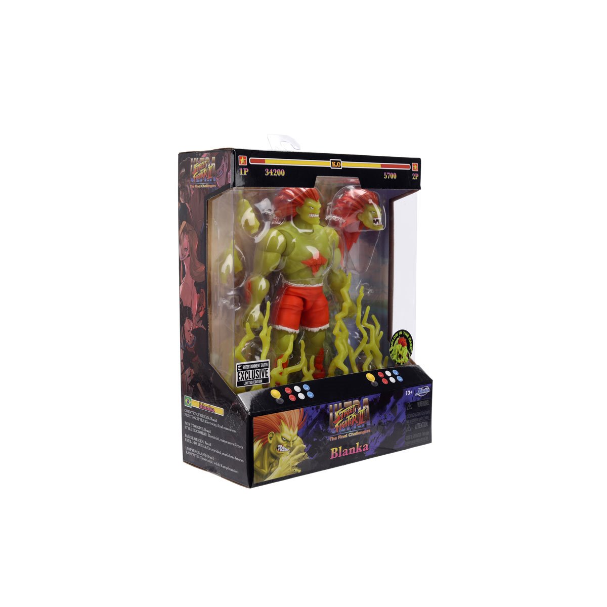 Blanka Ultra Street Fighter II 6-Inch Figure — Package Side Detail with Exclusive Branding