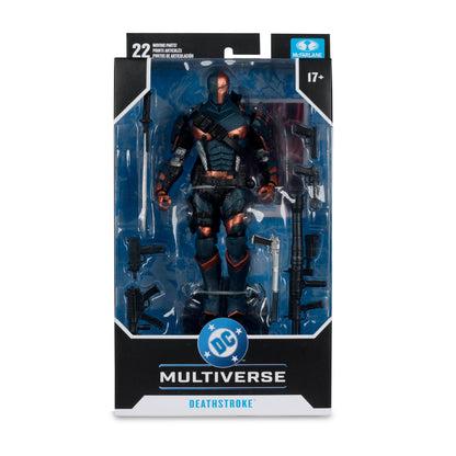 Deathstroke DC Multiverse 7-Inch Action Figure — Front View with Accessories Included