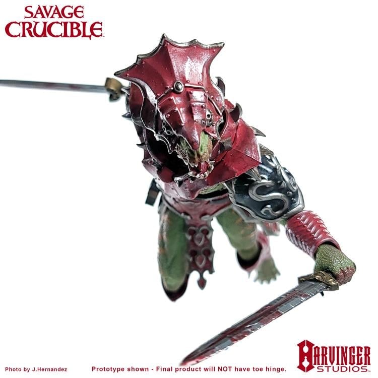 Veteris Rapax Savage Crucible 6-Inch Figure — Top-Down Armor Detail Close-Up