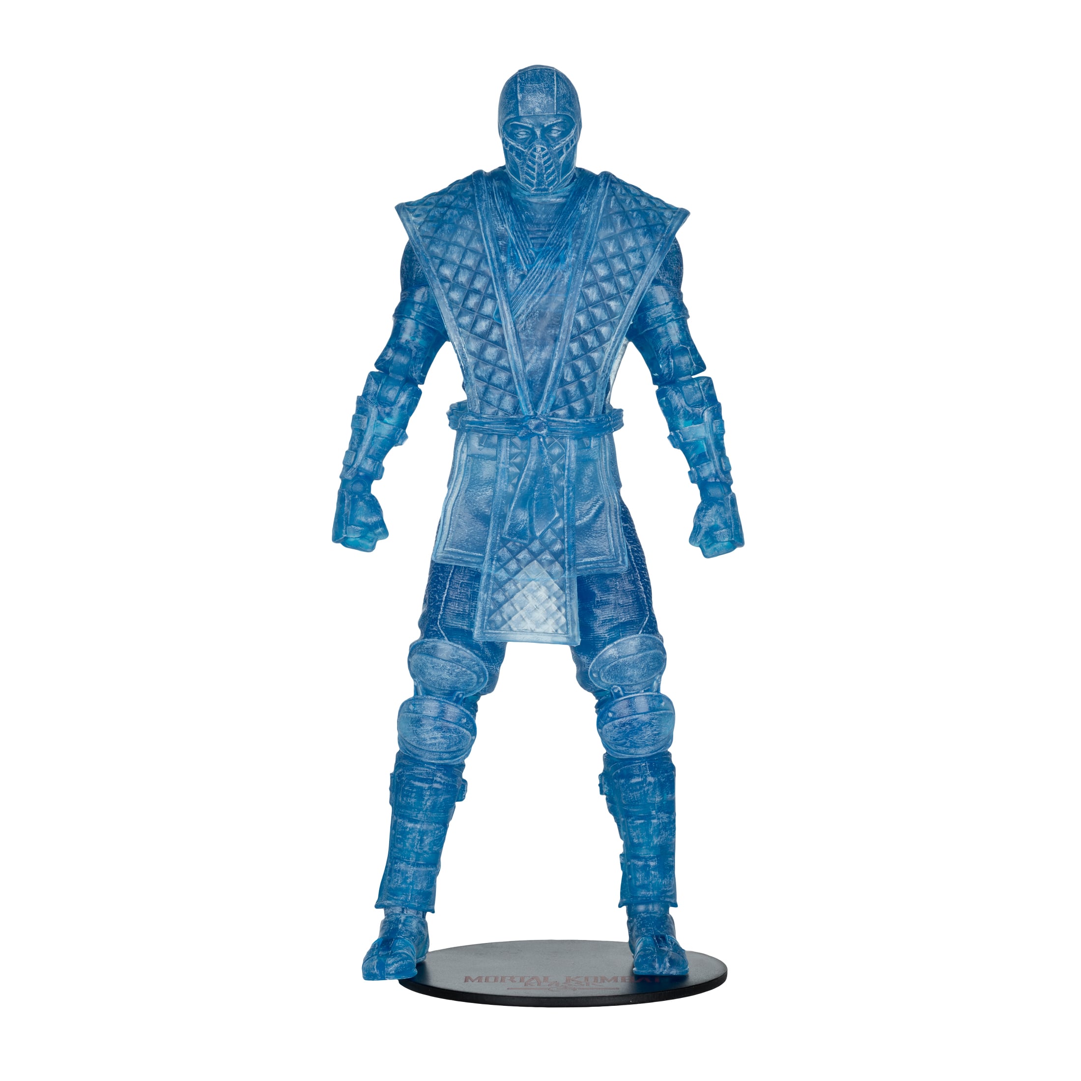 Sub-Zero (Ice Clone) Mortal Kombat Klassic 7-Inch — Front View on Display Stand