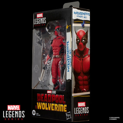 Wolverinepool Marvel Legends 6-Inch Figure — Box Side Showing Concept Art Character Image