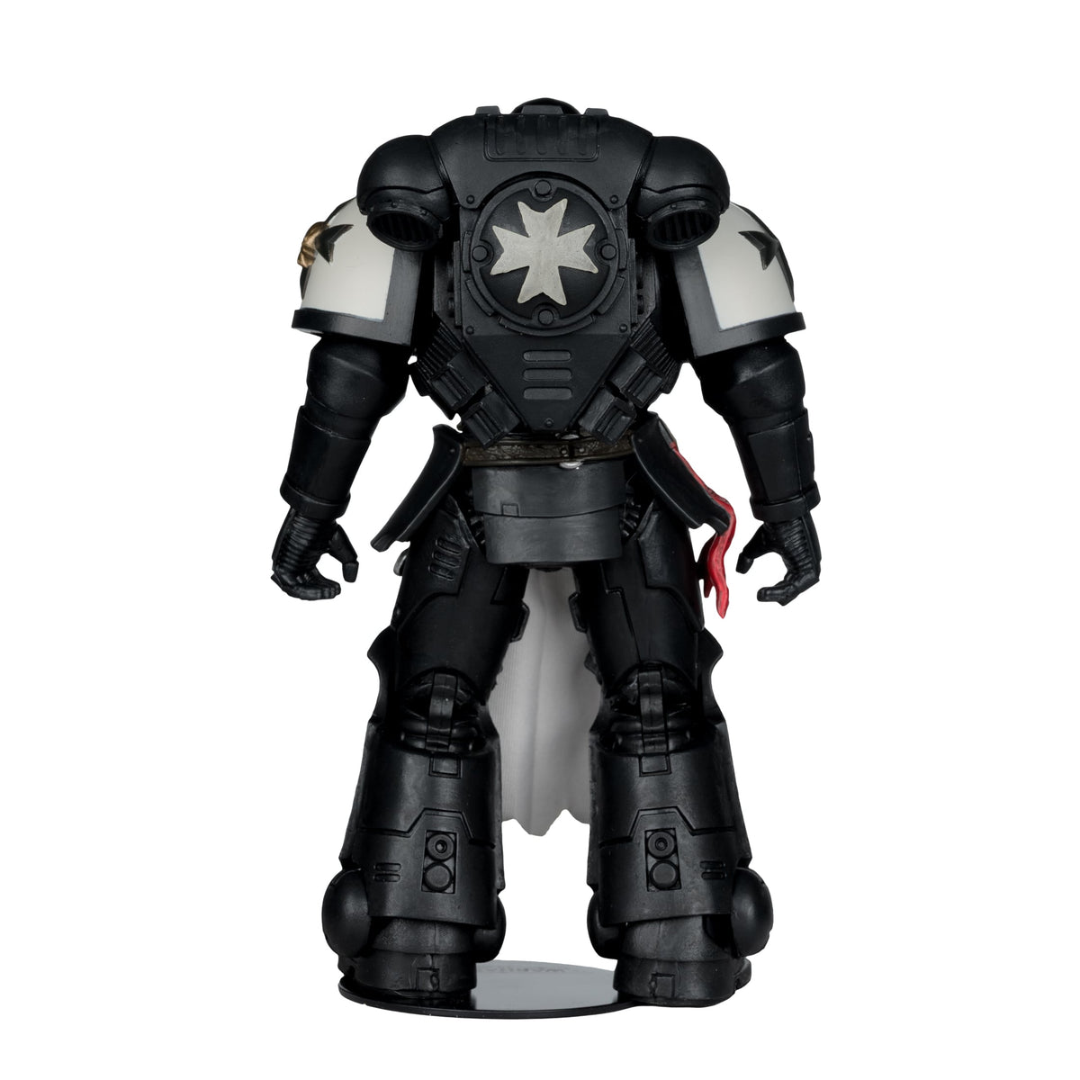 Black Templars Primaris Crusader McFarlane WH40K 7-Inch Figure — Back View Showing Crusader Cross Backpack Detail