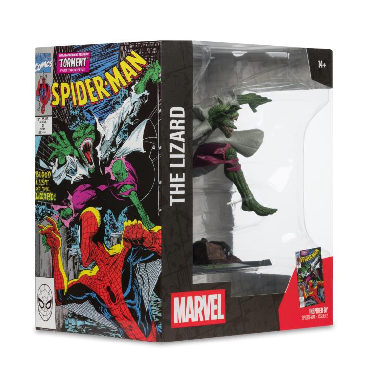 The Lizard McFarlane Marvel 1/10 Scale Figure — Box Side Spider-Man #2 Cover Art