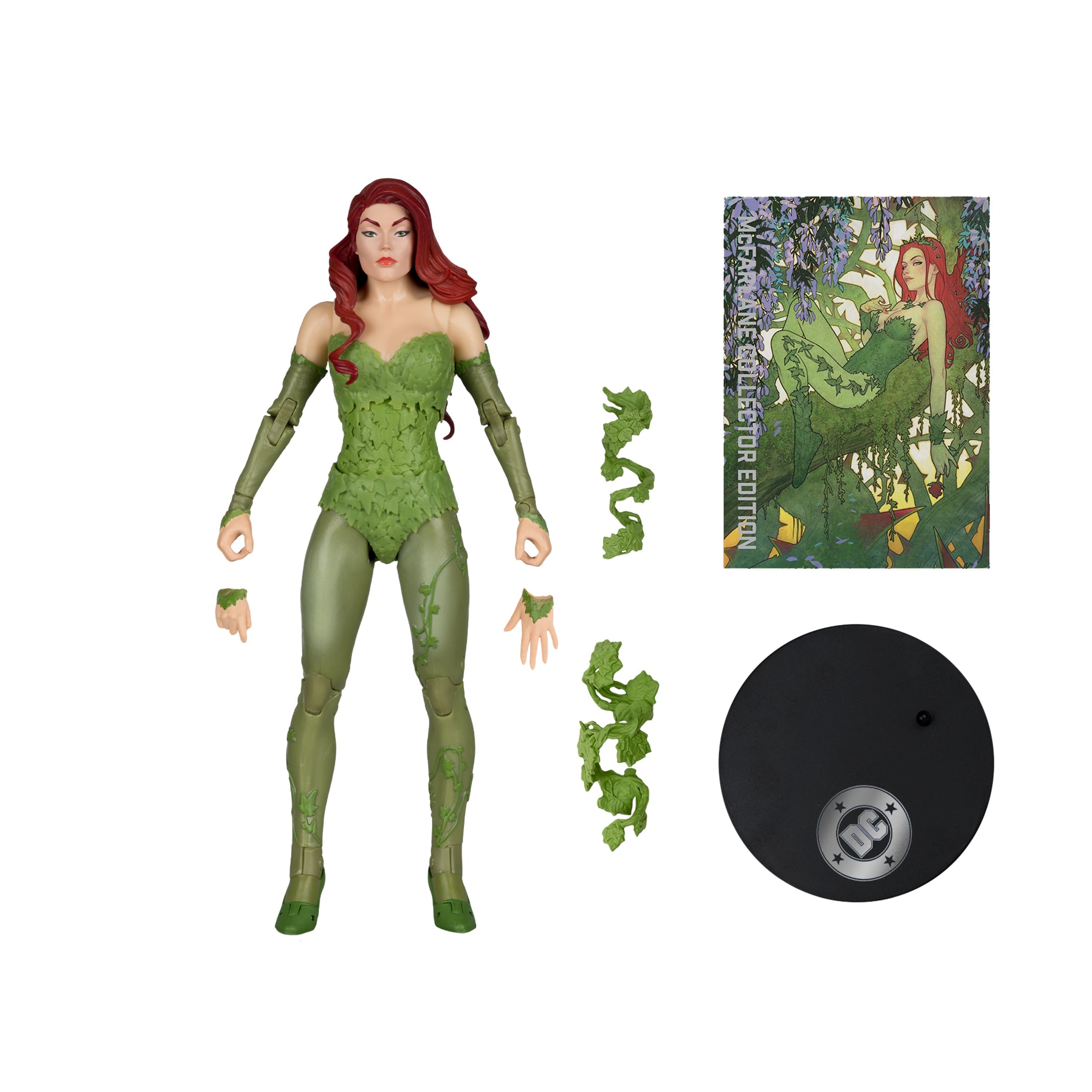 Poison Ivy DC Multiverse Collector Edition 7-Inch Figure — Contents Display with Vines, Hands, Art Card and Base