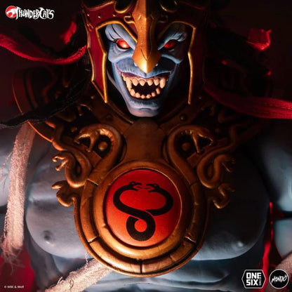 Mumm-Ra ThunderCats Mondo 1/6 Scale Figure — Snake Medallion and Helmet Detail Close-Up