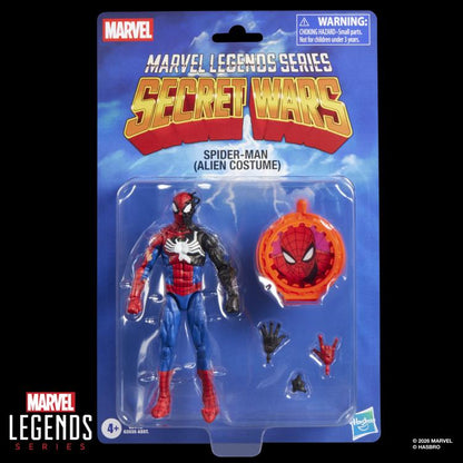 Spider-Man Alien Costume Marvel Legends Secret Wars — Package Detail Card Front Blister View