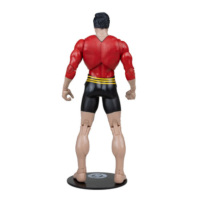 Plastic Man DC Multiverse 7-Inch Figure — Back View on DC Logo Display Base