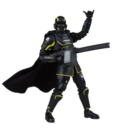 B-01 Tactical Helldiver Helldivers 2 McFarlane Elite Edition 7 Inch — Articulation Pose with Recoilless Rifle and Rock On Hand Gesture