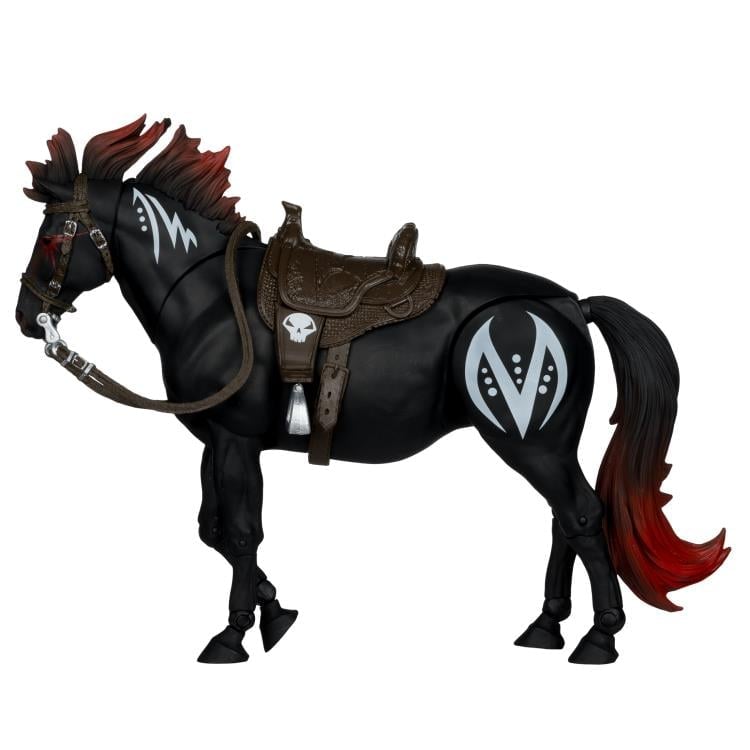 Spawn Dark Ages Warhorse Figure — Side View Showing Saddle and Spawn Insignia Markings