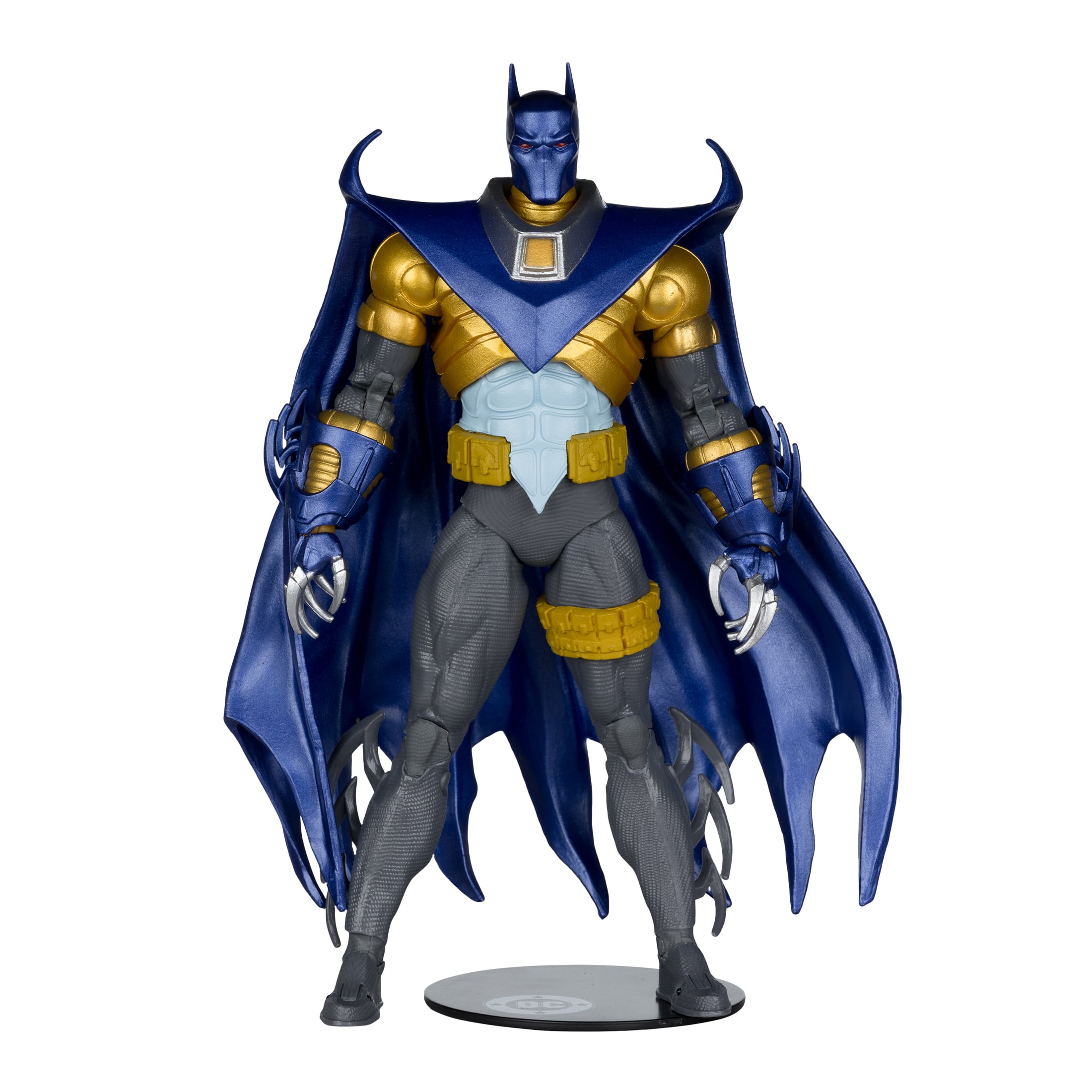 Azrael Batman Armor DC Multiverse 7-Inch Action Figure — Front View on Figure Stand