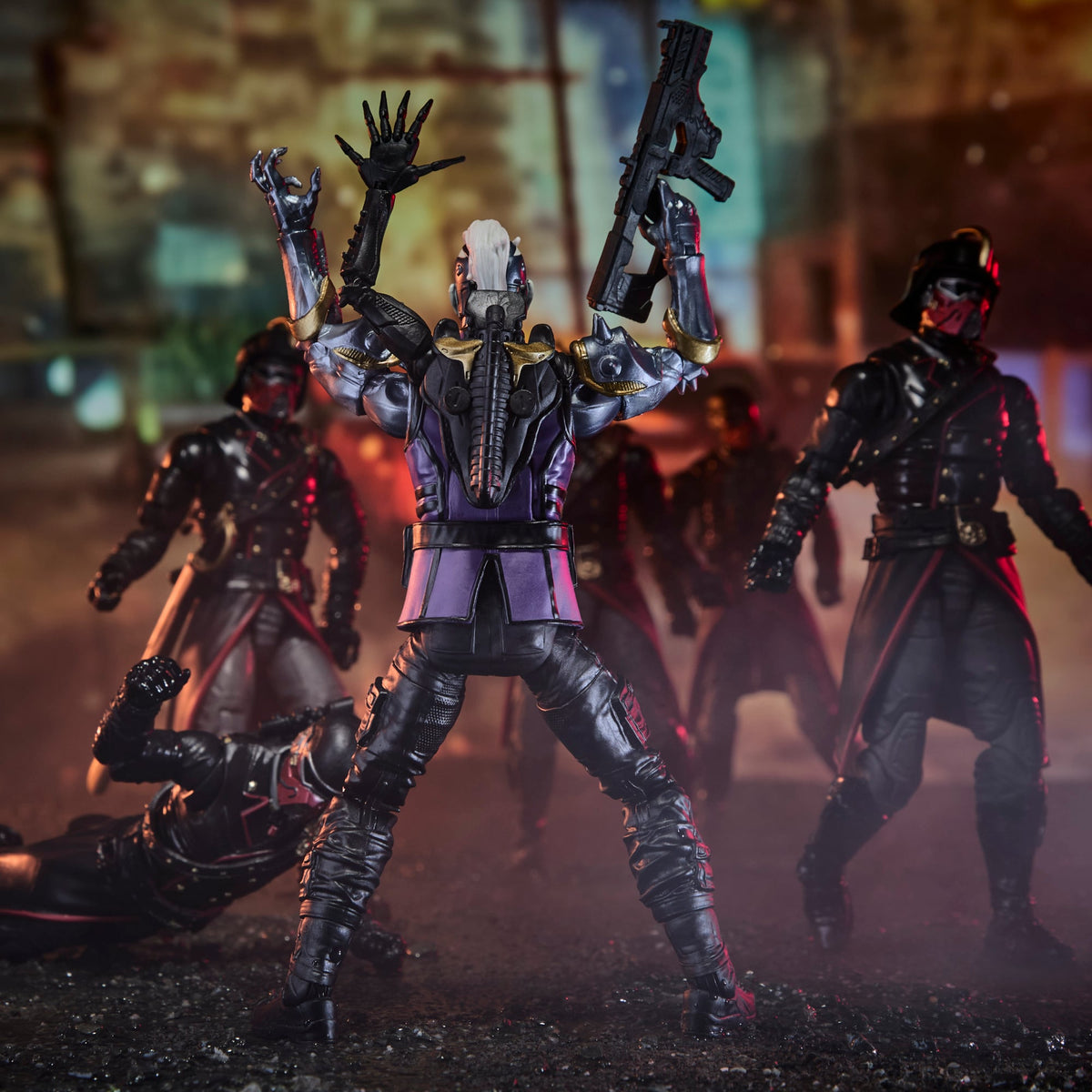 Axel Synapse Soma GI Joe Classified Series 6-Inch Figure — Back View Group Display EMP Backpack Visible