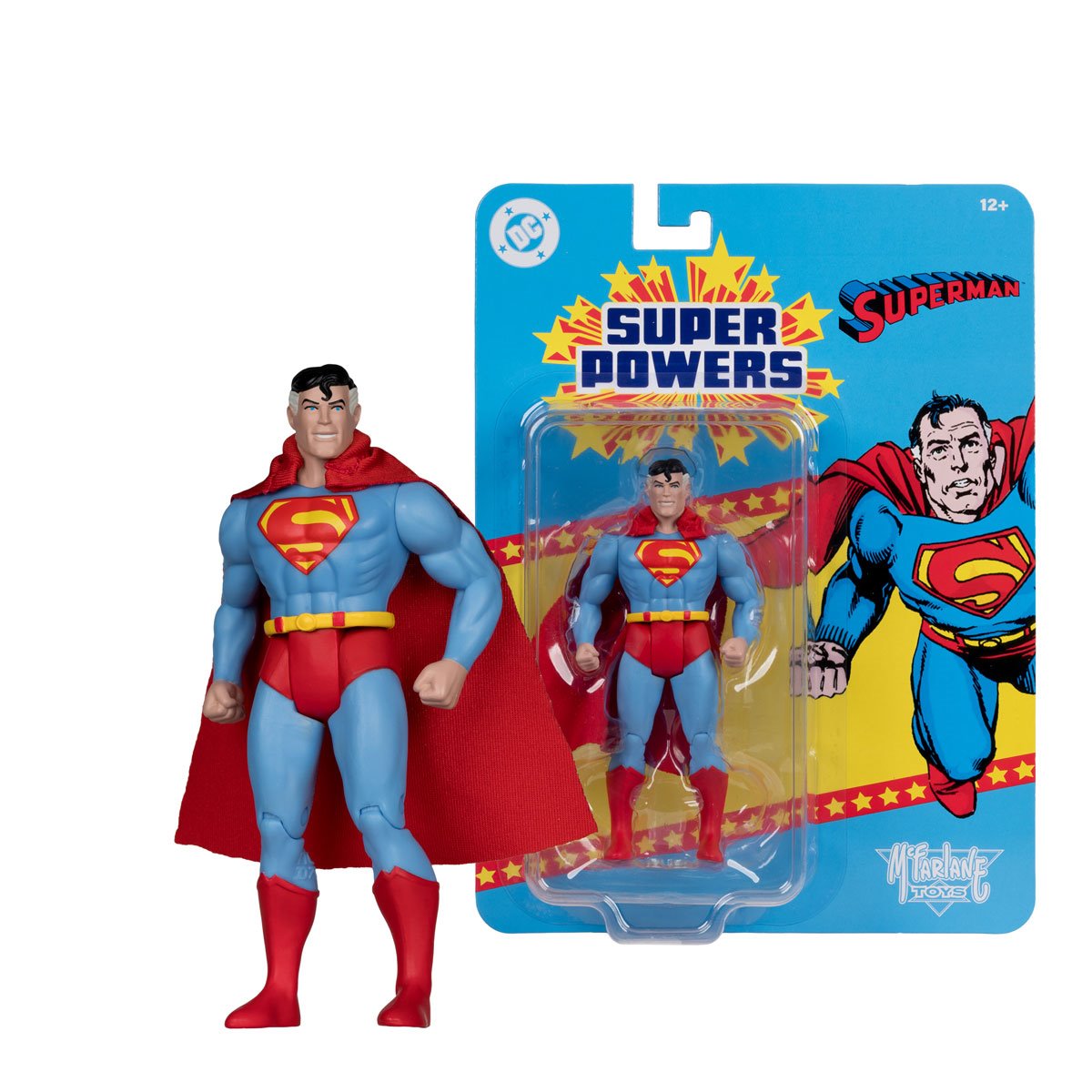 Superman JSA DC Super Powers 4.5-Inch Figure — Figure and Blister Card Package Detail