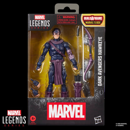 Dark Avengers Hawkeye Marvel Legends 6-Inch Figure — Package Front View in Sealed Window Box