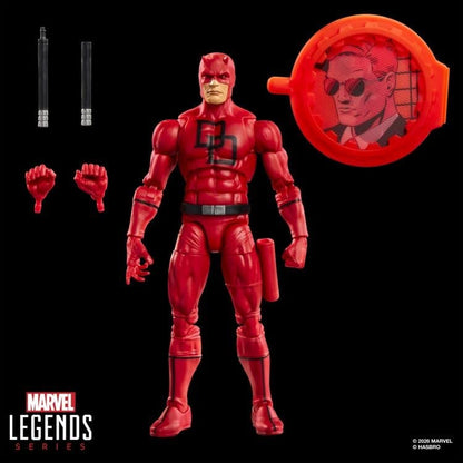 Daredevil Secret Wars Marvel Legends 6-Inch Figure — Accessories Included Display with Billy Clubs Shield and Alternate Hands