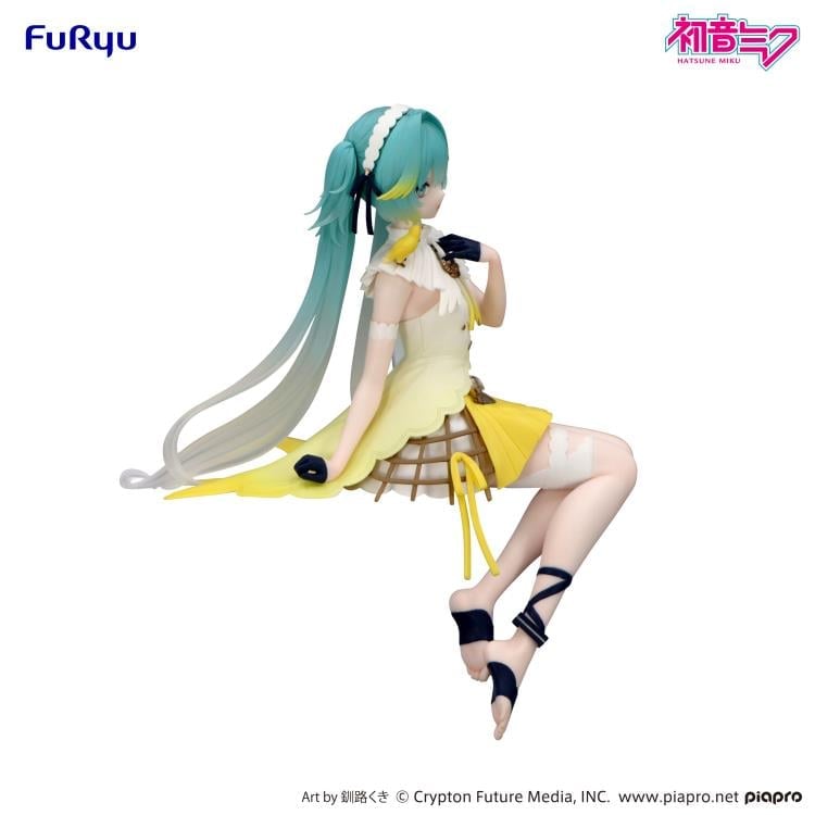 Hatsune Miku Canary Bird Noodle Stopper Figure — Opposite Side View Showing Tail and Outfit Detail