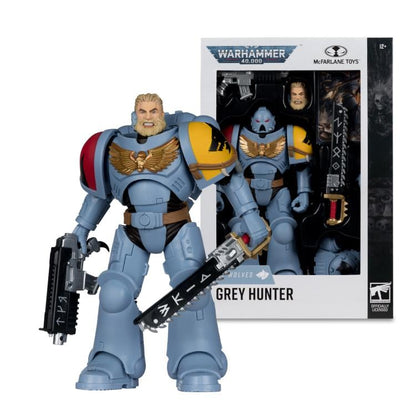 Space Wolves Grey Hunter Warhammer 40K 7-Inch Figure — Package Front with Figure Out of Box
