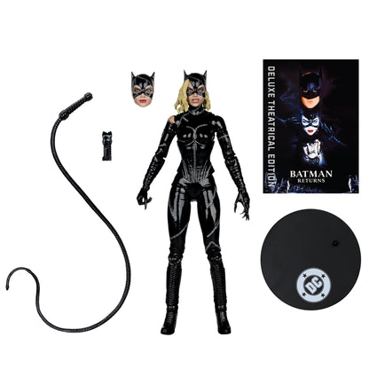 Catwoman Battle Damage DC Multiverse 7-Inch Deluxe Figure — Accessories Included: Figure, Alternate Head, Whip, Taser, Base, Art Card