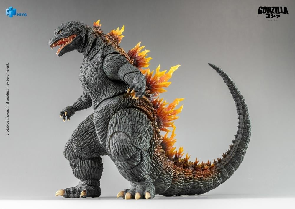 Godzilla 2000 Millennium Exquisite Basic 7-Inch Figure — Three-Quarter Side View Showing Full Tail Length