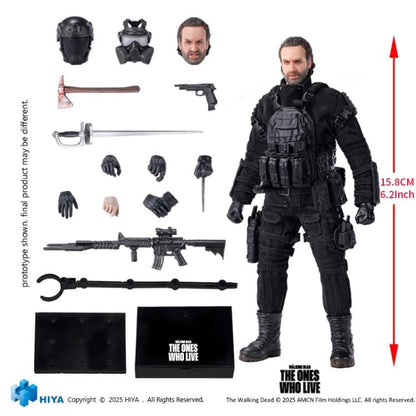 Rick Grimes Exquisite Super 1/12 Figure — Contents Display with All Accessories and Scale Reference