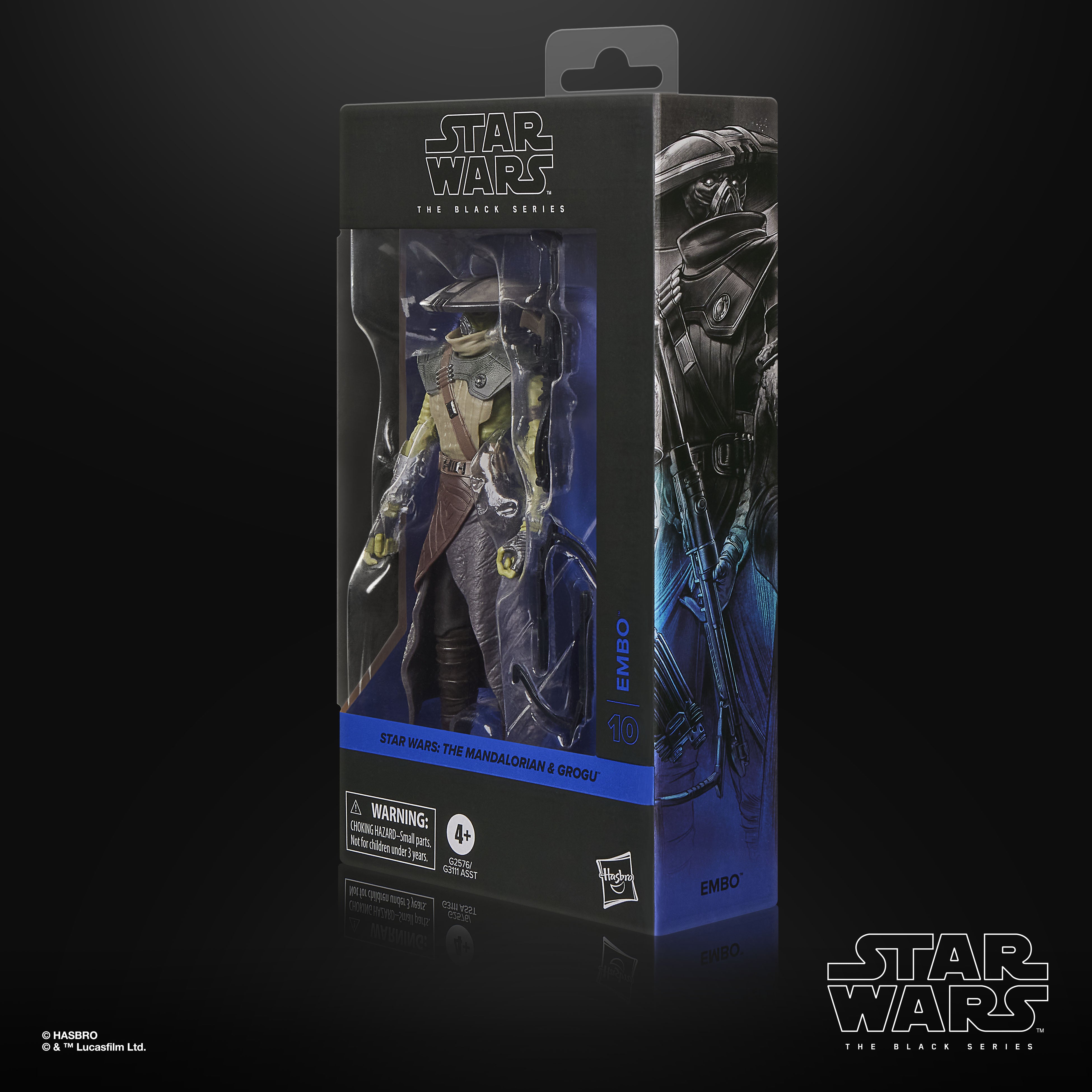 Embo Star Wars The Black Series 6-Inch Figure — Side View with Box Art